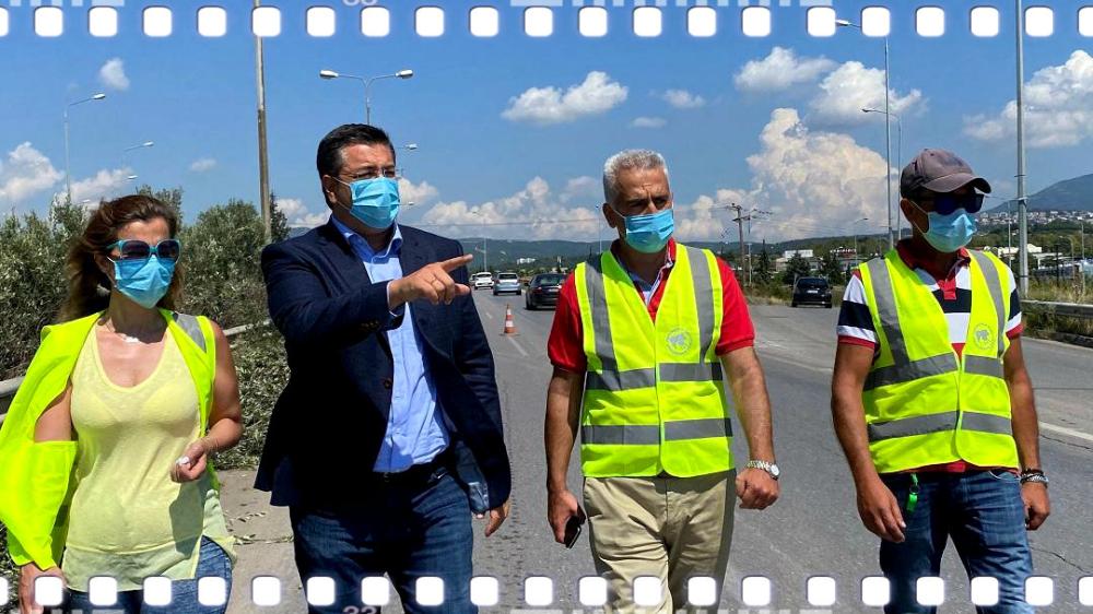 Αυτοψία του Απόστολου Τζιτζικώστα στην έναρξη των εργασιών συντήρησης στην περιφερειακή οδό Θεσσαλονίκης
